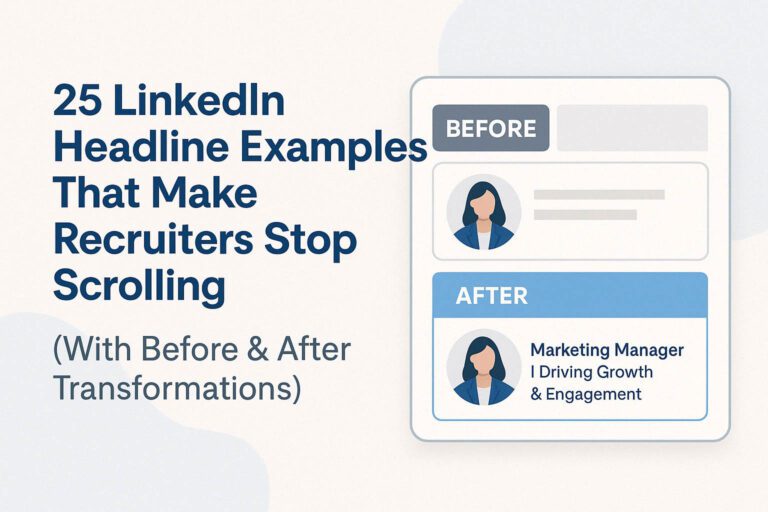 25 LinkedIn Headline Examples That Make Recruiters Stop Scrolling (With Before & After Transformations)