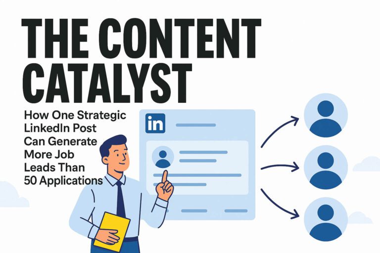 The Content Catalyst: How One Strategic LinkedIn Post Can Generate More Job Leads Than 50 Applications