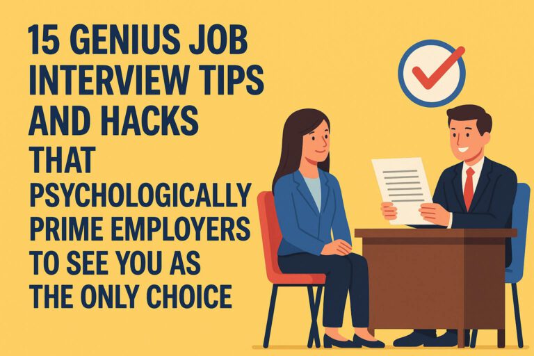 15 Genius Job Interview Tips and Hacks That Psychologically Prime Employers to See You as The Only Choice