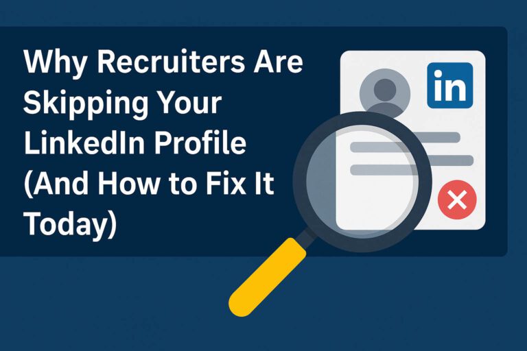 Why Recruiters Are Skipping Your LinkedIn Profile (And How to Fix It Today)