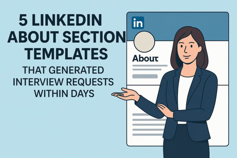 5 LinkedIn About Section Templates That Generated Interview Requests Within Days