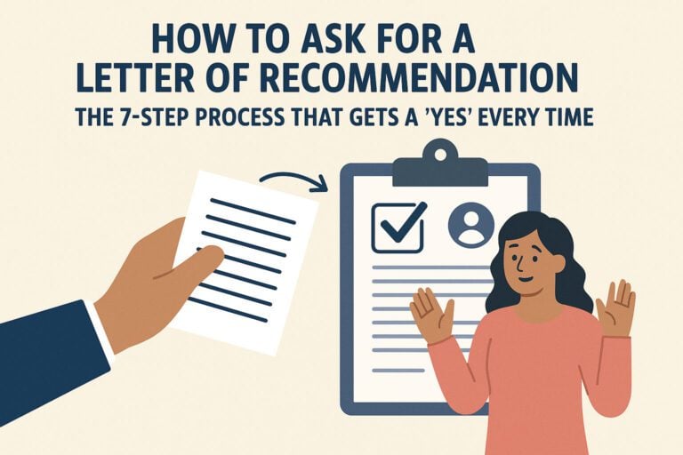 How to Ask for a Letter of Recommendation: The 7-Step Process That Gets a “Yes” Every Time