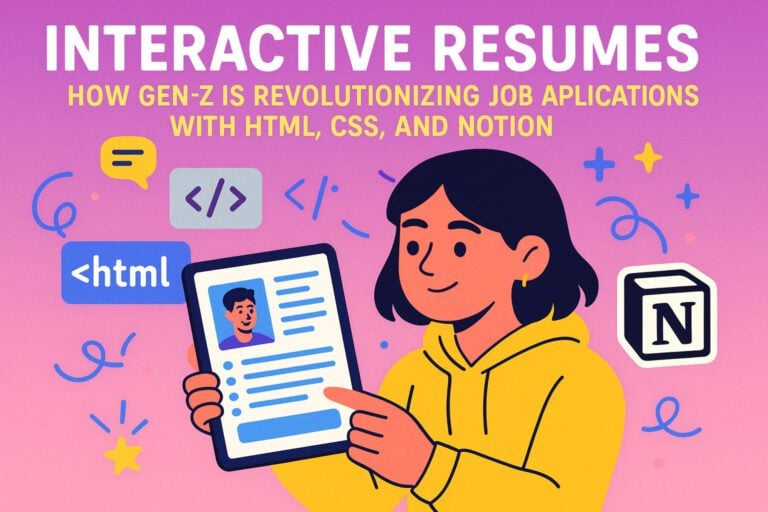 Interactive Resumes: How Gen-Z is Revolutionizing Job Applications with HTML, CSS, and Notion