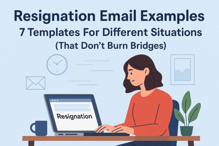 Resignation Email Examples: 7 Templates For Different Situations (That Don’t Burn Bridges)
