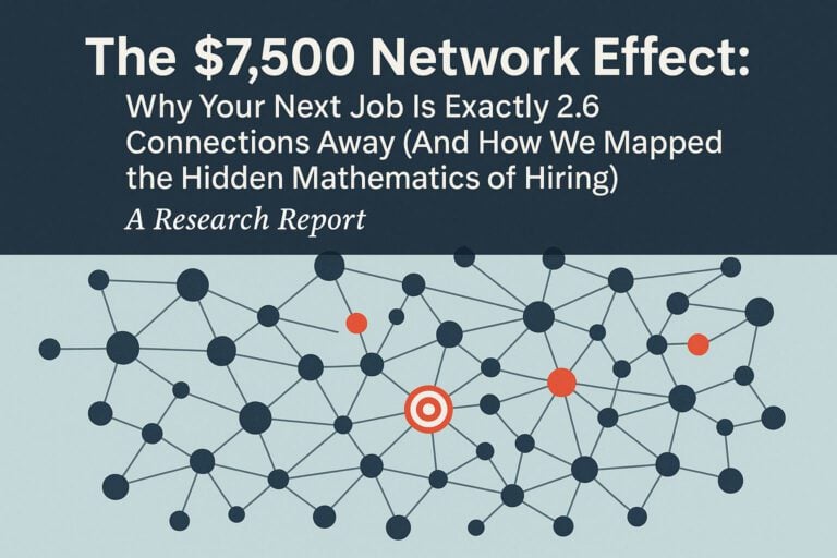The $7,500 Network Effect: Why Your Next Job Is Exactly 2.6 Connections Away (And How We Mapped the Hidden Mathematics of Hiring)