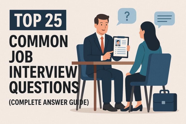 Top 25 Common Job Interview Questions (Complete Answer Guide)