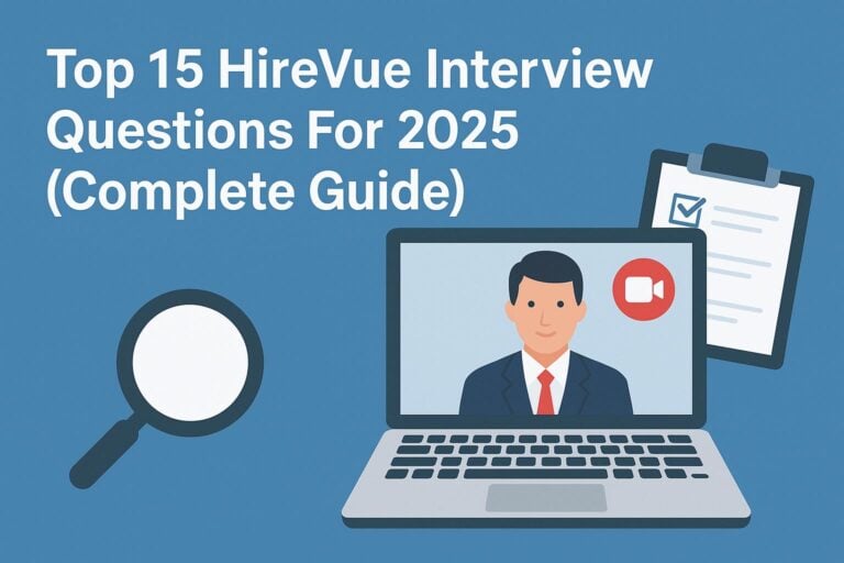 Top 15 HireVue Interview Questions For 2025 (Complete Guide)