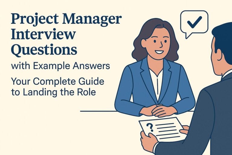 Project Manager Interview Questions with Example Answers: Your Complete Guide to Landing the Role