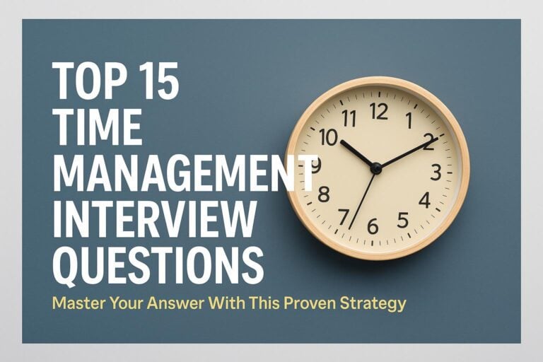 Top 15 Time Management Interview Questions: Master Your Answer With This Proven Strategy