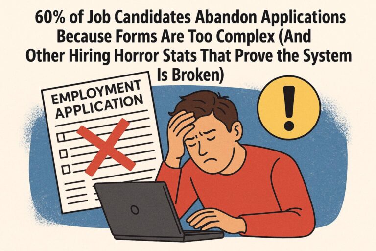 60% of Job Candidates Abandon Applications Because Forms Are Too Complex (And Other Hiring Horror Stats That Prove the System Is Broken)