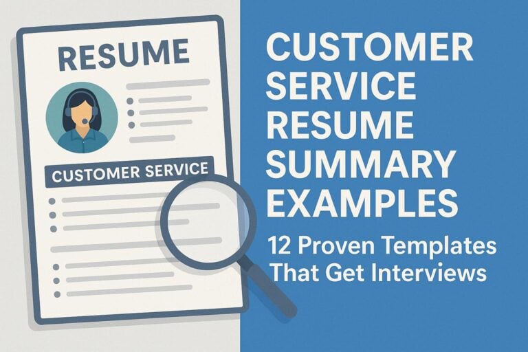 Customer Service Resume Summary Examples: 12 Proven Templates That Get Interviews