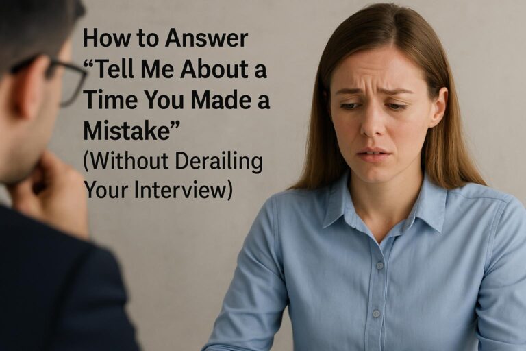 How to Answer “Tell Me About a Time You Made a Mistake” (Without Derailing Your Interview)