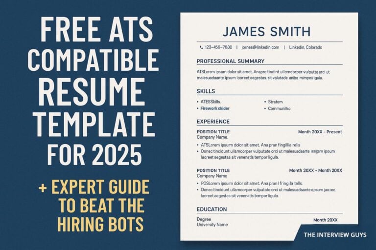 Free ATS Compatible Resume Template For 2025 + Expert Guide to Beat The Hiring Bots