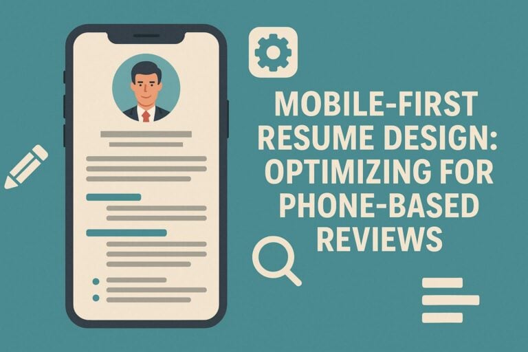 Mobile-First Resume Design: Optimizing for Phone-Based Reviews