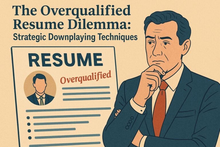 The Overqualified Resume Dilemma: Strategic Downplaying Techniques