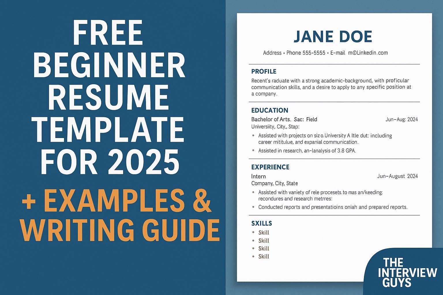 Free Beginner Resume Template For 2025: + Examples & Writing Guide ...