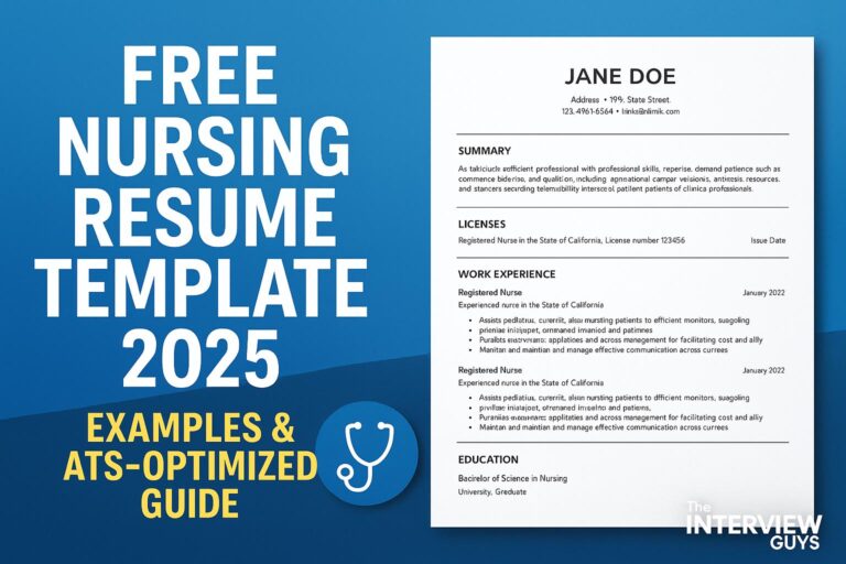 Free Nursing Resume Template 2025: Examples & ATS-Optimized Guide