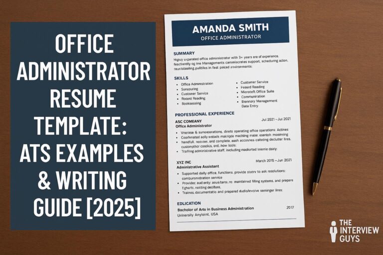 Office Administrator Resume Template: ATS Examples & Writing Guide [2025]