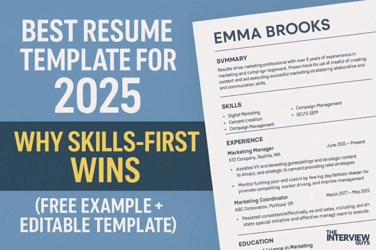 Best Resume Template for 2025: Why Skills-First Wins (Free Example + Editable Template)