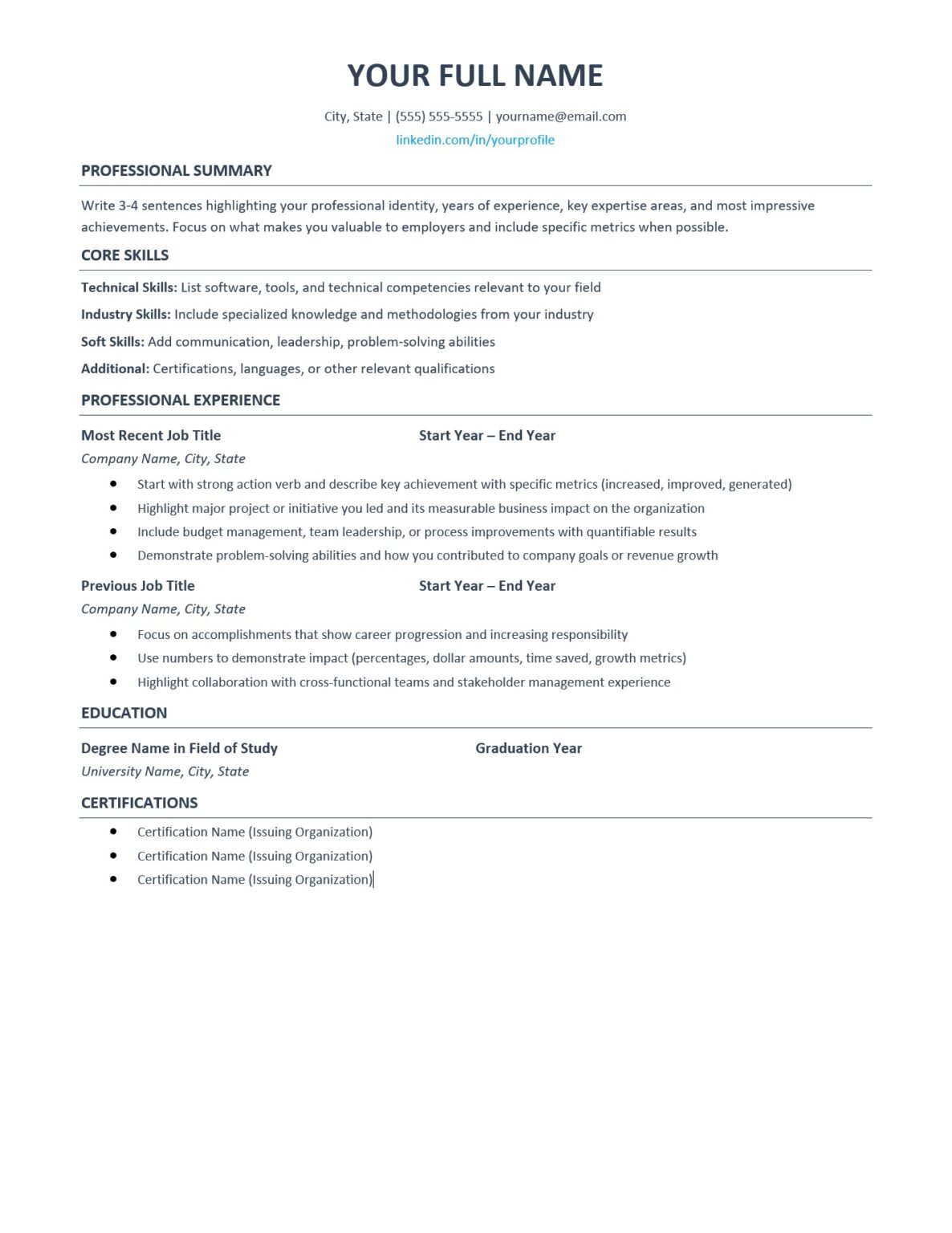 Free Clean Resume Template 2025: ATS-Friendly Design That Actually Gets ...