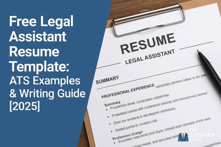 Free Legal Assistant Resume Template: ATS Examples & Writing Guide [2025]