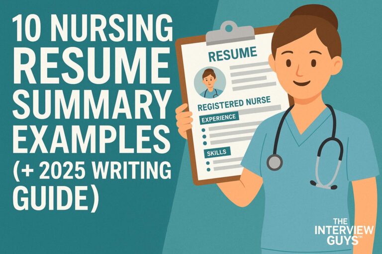10 Nursing Resume Summary Examples (+ 2025 Writing Guide)