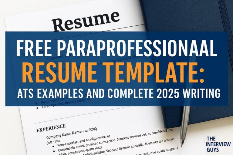 Free Paraprofessional Resume Template: ATS Examples and Complete 2025 Writing Guide