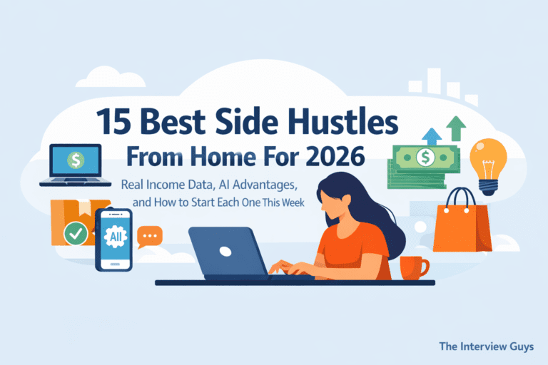 15 Best Side Hustles From Home For 2026: Real Income Data, AI Advantages, and How to Start Each One This Week