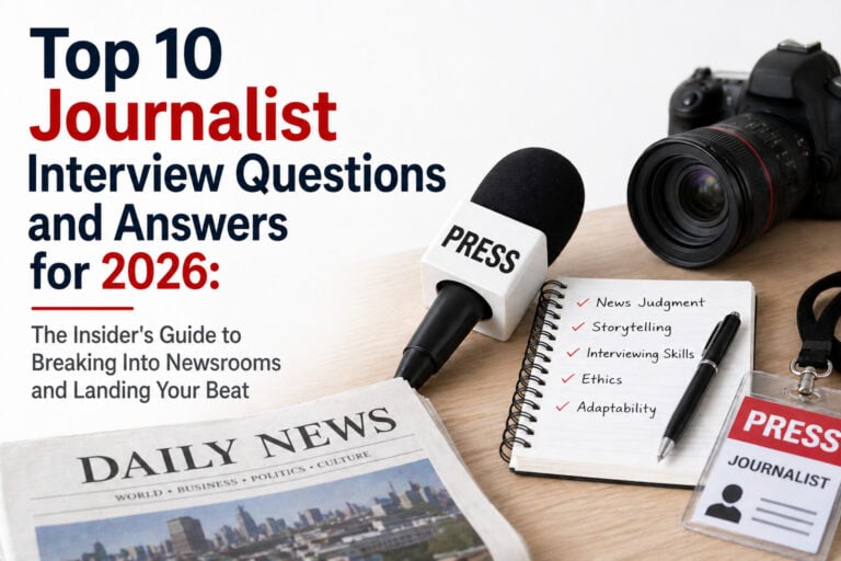 Top 10 Journalist Interview Questions and Answers for 2026: The Insider’s Guide to Breaking Into Newsrooms and Landing Your Beat