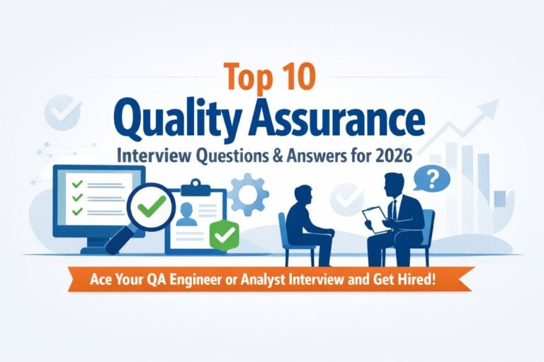 Top 10 Quality Assurance Interview Questions and Answers for 2026: How to Pass a QA Engineer or Analyst Interview and Get Hired