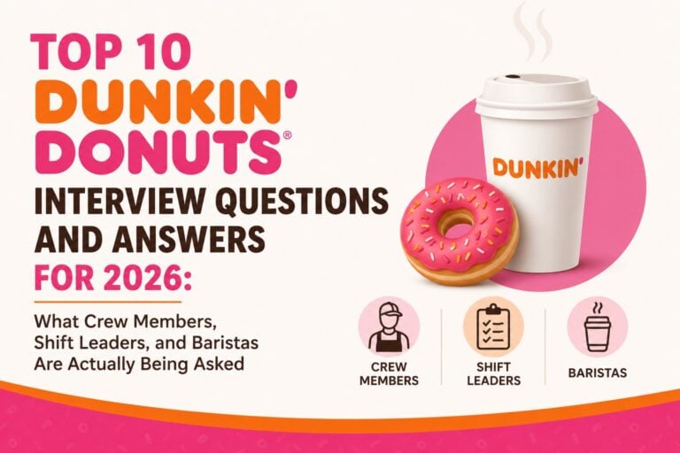 Top 10 Dunkin’ Donuts Interview Questions and Answers for 2026: What Crew Members, Shift Leaders, and Baristas Are Actually Being Asked