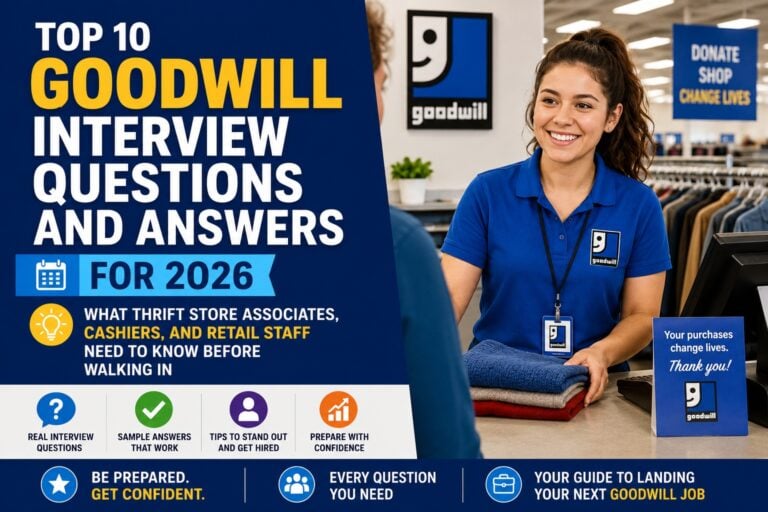Top 10 Goodwill Interview Questions and Answers for 2026: What Thrift Store Associates, Cashiers, and Retail Staff Need to Know Before Walking In