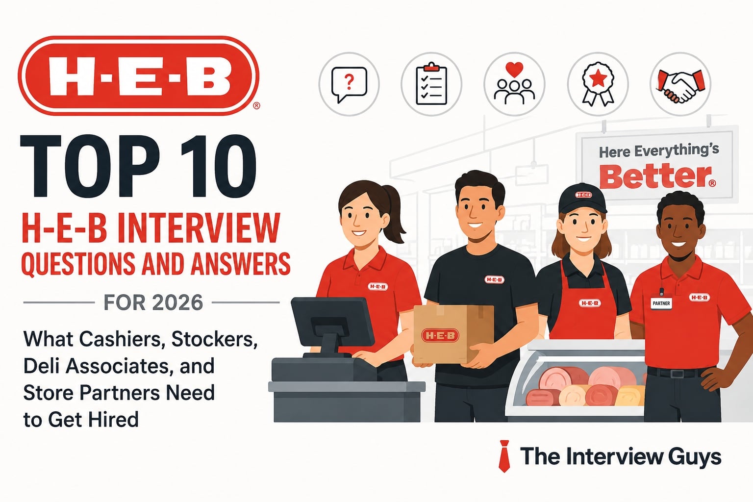 Top 10 H-E-B Interview Questions and Answers for 2026: What Cashiers ...