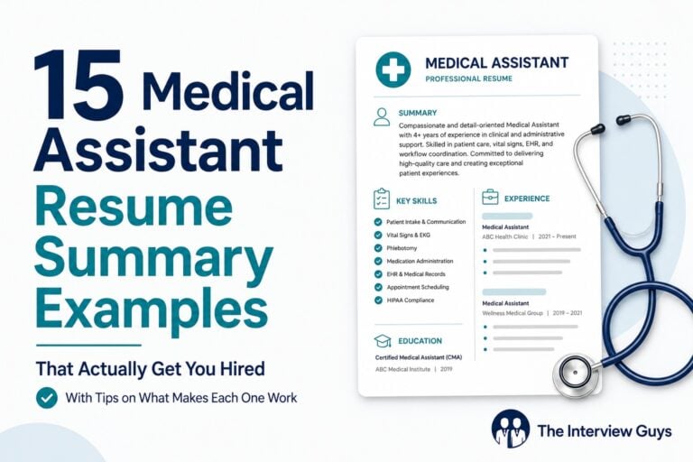 15 Medical Assistant Resume Summary Examples That Actually Get You Hired (With Tips on What Makes Each One Work)