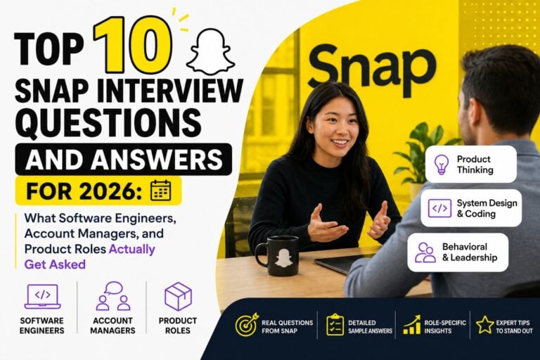 Top 10 Snap Interview Questions and Answers for 2026: What Software Engineers, Account Managers, and Product Roles Actually Get Asked