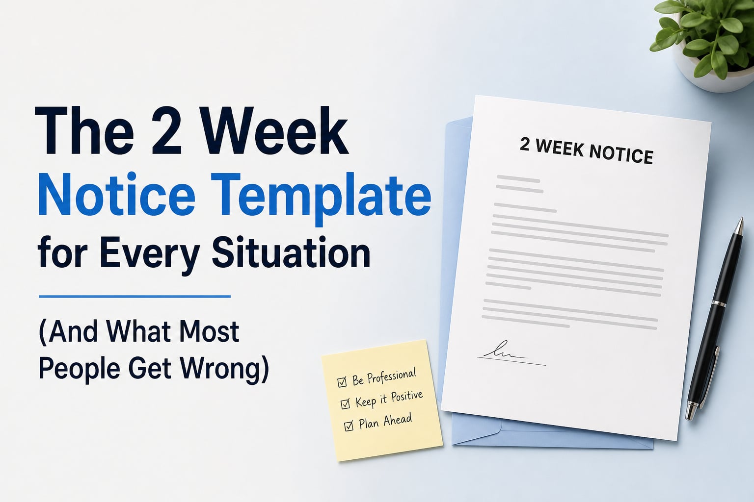 The 2 Week Notice Template for Every Situation (And What Most People ...