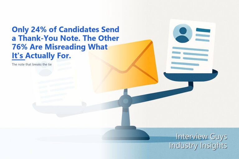 Only 24% of Candidates Send a Thank-You Note. The Other 76% Are Misreading What It’s Actually For.