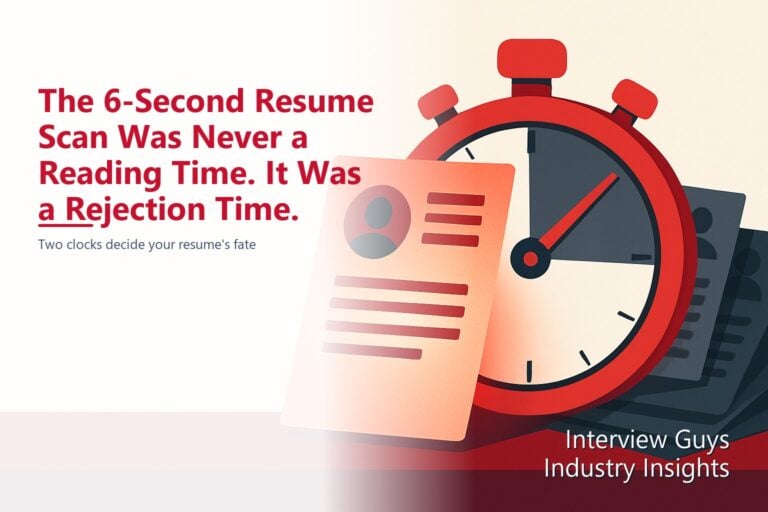 The 6-Second Resume Scan Was Never a Reading Time. It Was a Rejection Time.
