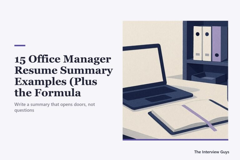 15 Office Manager Resume Summary Examples (Plus the Formula That Works)