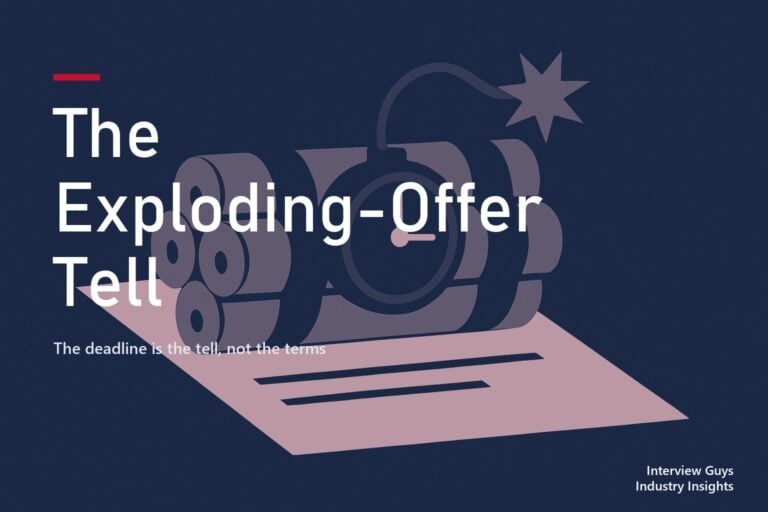 The Exploding-Offer Tell: The Cheaper the Pressure, the Weaker the Position